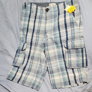 Cat & Jack Blue and White Plaid Shorts Lightweight Cotton